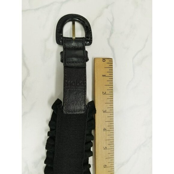 Hobo International  Black Leather Belt ruffles size‎ Medium - Picture 15 of 16